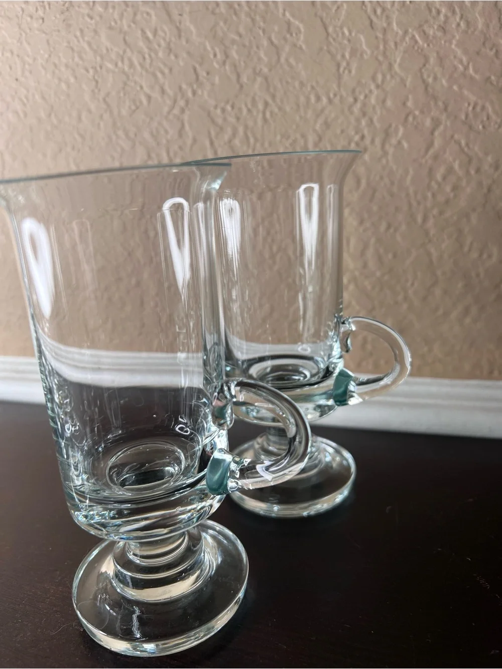 Vintage 1970s Knobler Romania Crystal Irish Coffee Mugs Set of 6
